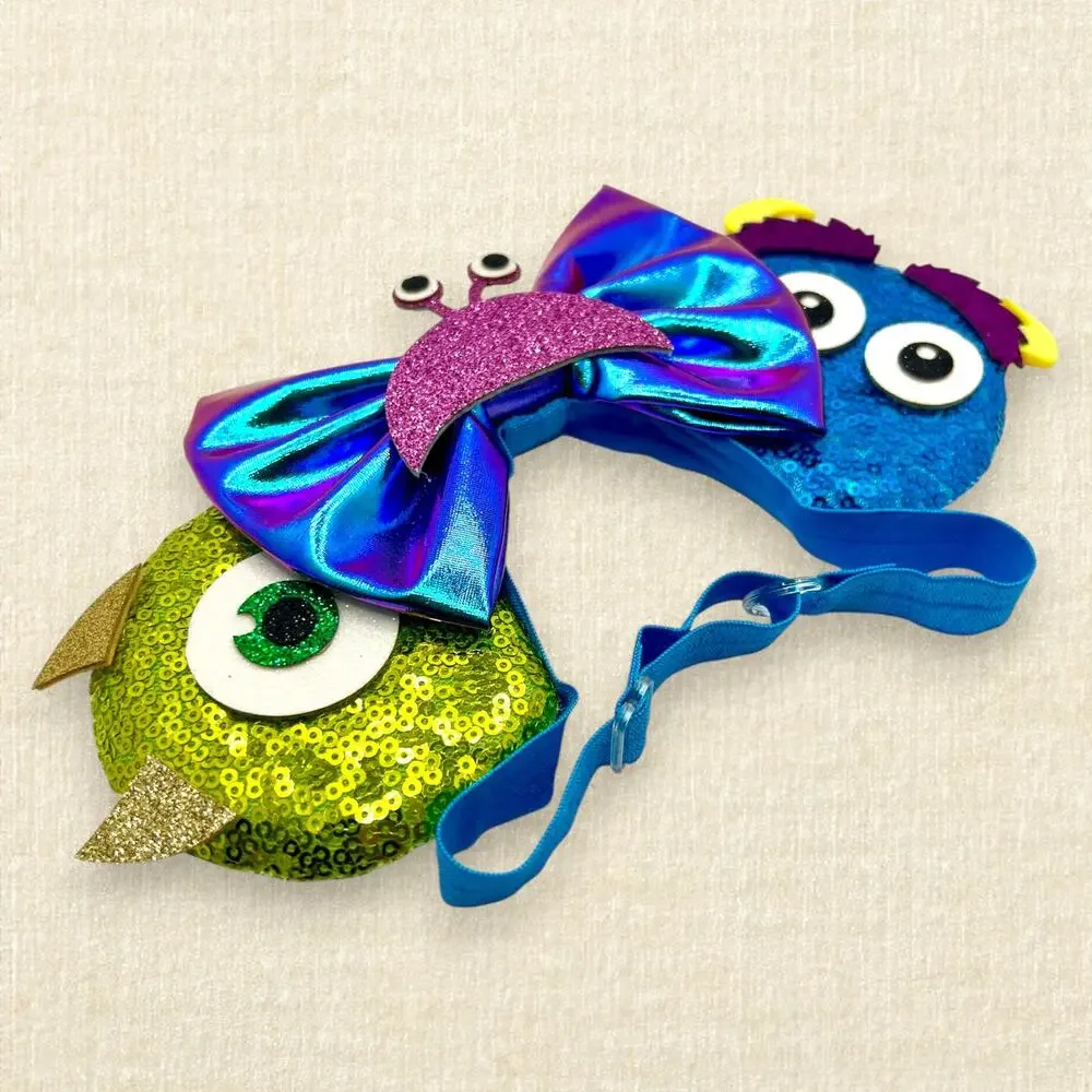 Elastic Mike & Sulley Monsters Inc Minnie Ears | Disney-Inspired Mouse Ears